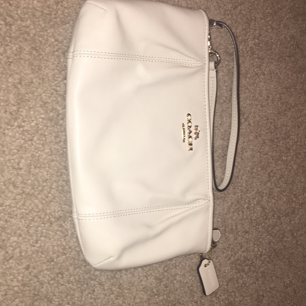 White/Cream Coach Wristlet